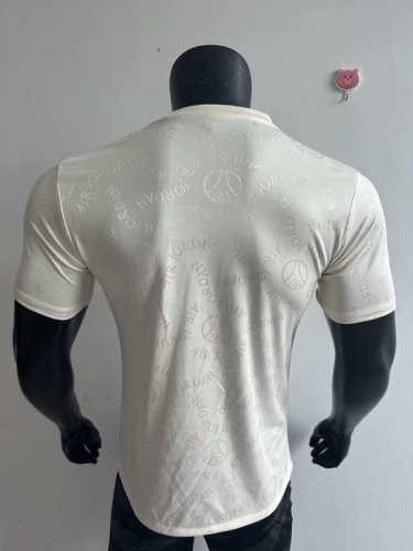 2025-26 .Paris Saint Germain  white special player version jersey (The player version is more slim fit, it is recommended to buy one size larger)
