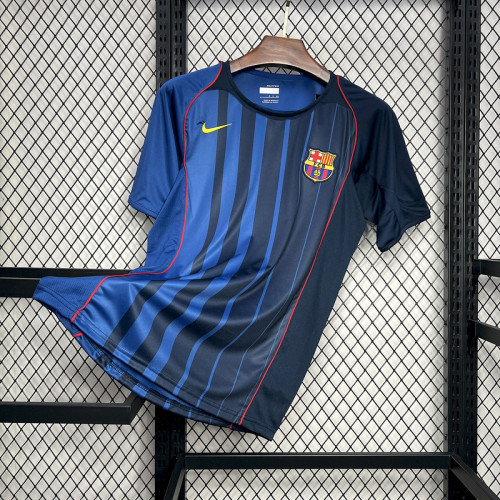 2004-05 Barcelona away blue retro jersey