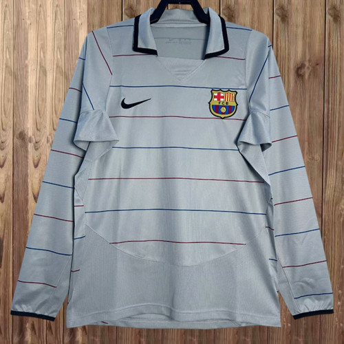 2003-04 Barcelona  Away retro long sleeve jersey