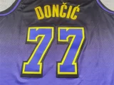 25 Lakers Gradient Purple City Edition No. 77 Doncic