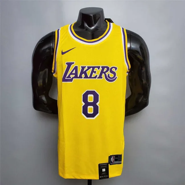 Bryant #8 Lakers Round neck yellow
