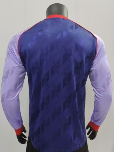 24-25  Arsenal  Purple  Model long sleeve Player version jersey (The player version is more slim fit, it is recommended to buy one size larger)