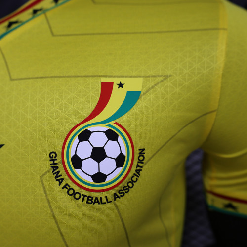 2024-25 Ghana yellow player version jersey   (The player version is more slim fit, it is recommended to buy one size larger)