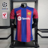 2023-24 Barcelona home player version   (The player version is more slim fit, it is recommended to buy one size larger)