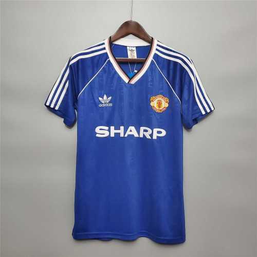 1988-89 Manchester United  away blue