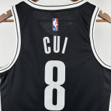 Brooklyn Nets #8 CUI Black NBA Jersey