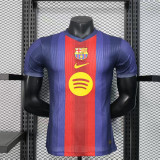 2025-26 Barcelona blue and red special playr version jersey  (The player version is more slim fit, it is recommended to buy one size larger)