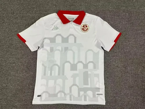 Tunisia 2024 away white soccer jerseys