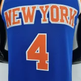 75th Anniversary Ross #4 New York Knicks Blue NBA Jersey