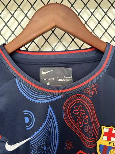 2024-25 Barcelona blue and pink special jersey