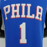 76ers Harden #1 V-Neck Blue
