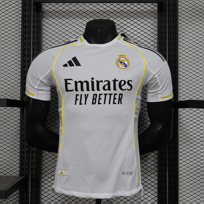 2025-26 Real Madrid home player version jersey (The player version is more slim fit, it is recommended to buy one size larger)
