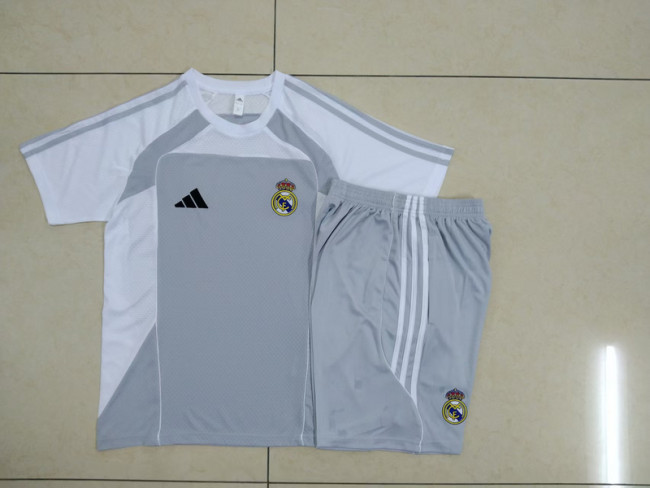 2025-26 .Real Madrid Gray and white training suit