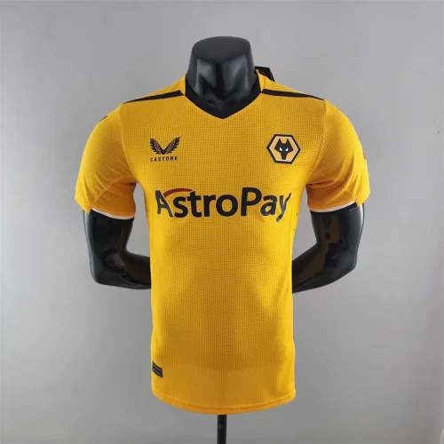 2022-23 Wolverhampton home player version soccer jerseys   (The player version is more slim fit, it is recommended to buy one size larger)