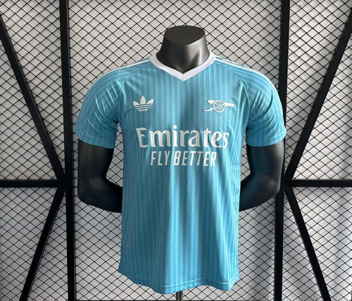 2024-25 Arsenal Light Blue Player version jersey (The player version is more slim fit, it is recommended to buy one size larger)