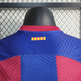 2023-24 Barcelona home player version   (The player version is more slim fit, it is recommended to buy one size larger)