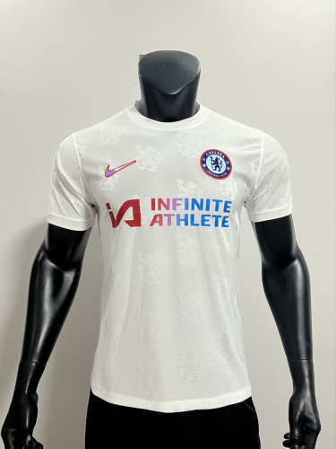 2024-25 Chelsea white player version training jersey(The player version is more slim fit, it is recommended to buy one size larger)