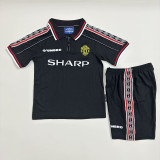 1998-99 .Manchester United  away retro kid kit