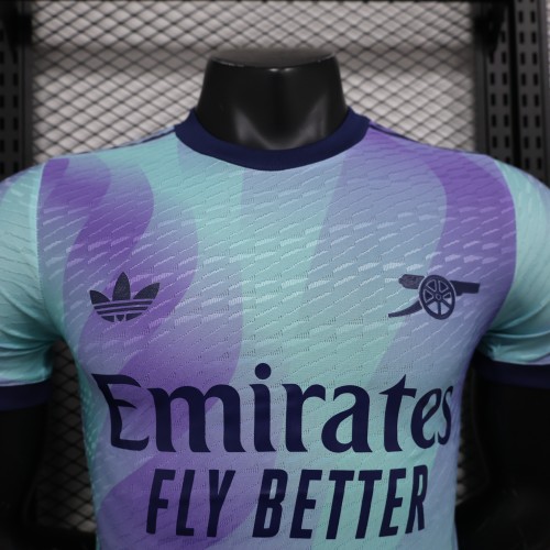 2024-25 Arsenal  third away player version jersey(The player version is more slim fit, it is recommended to buy one size larger)