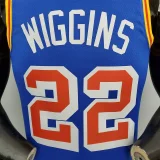 75th Anniversary Wiggins #22 Warriors Retro Blue