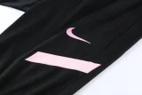 paris saint germain black pink half pull suit