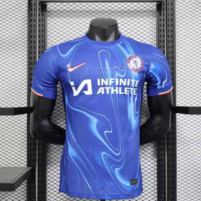 2024-25 Chelsea home player version jersey(The player version is more slim fit, it is recommended to buy one size larger)