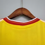 Liverpool 1985-86 yellow third away soccer jerseys