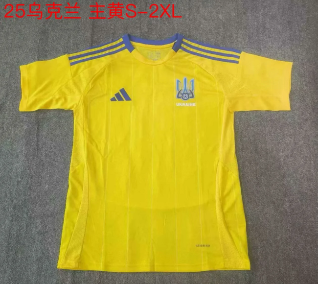 2024-25 Ukraine home soccer jersey