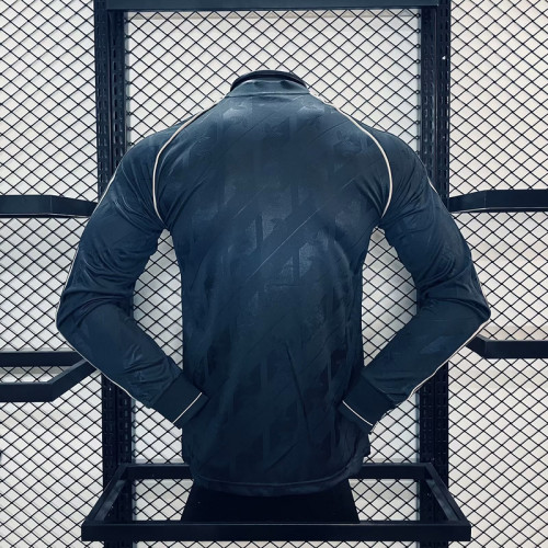 24-25 R Real Madrid  Black  Model Long Sleeve Player version jersey20 (The player version is more slim fit, it is recommended to buy one size larger)