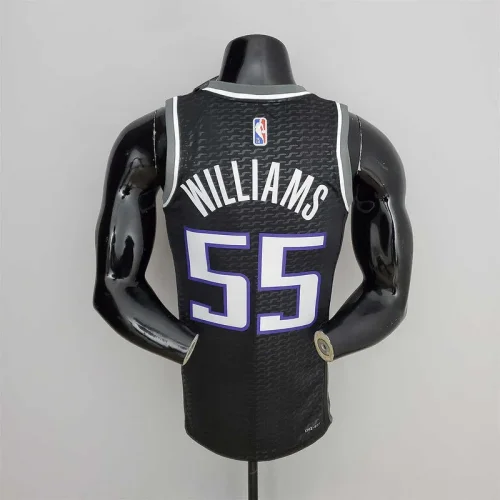 75th Anniversary Williams#55 Jordan Kings Black NBA Jersey