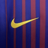 2017-18 .Barcelona  home long sleeve retro jersey