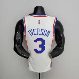 75th Anniversary Philadelphia 76ers IVERSON#3 White NBA Jersey