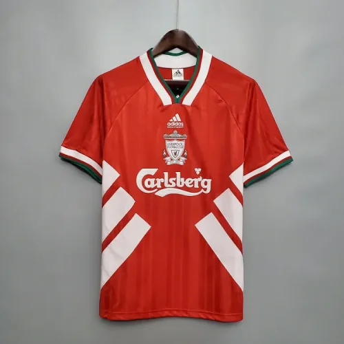 Liverpool 1993-95 home soccer jerseys