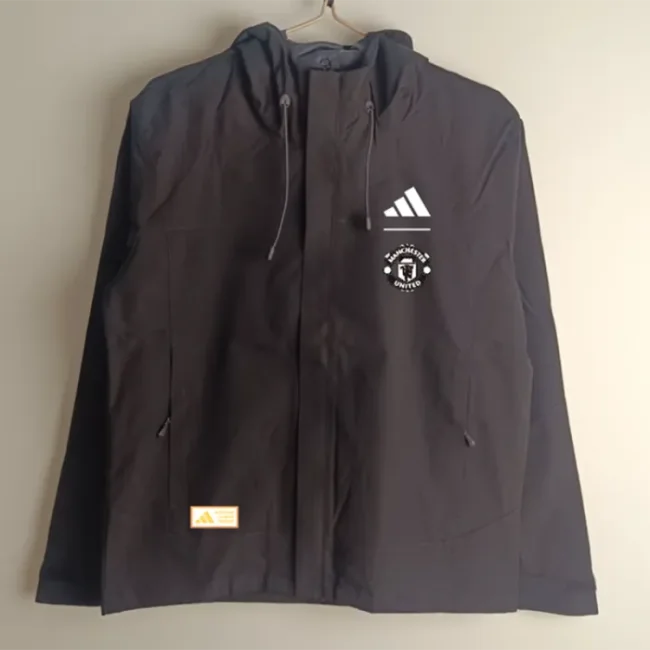 2025-26 Manchester United black windbreaker