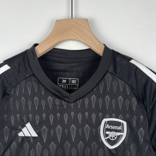 2023-24 Arsenal Black goalkeeper kid kit