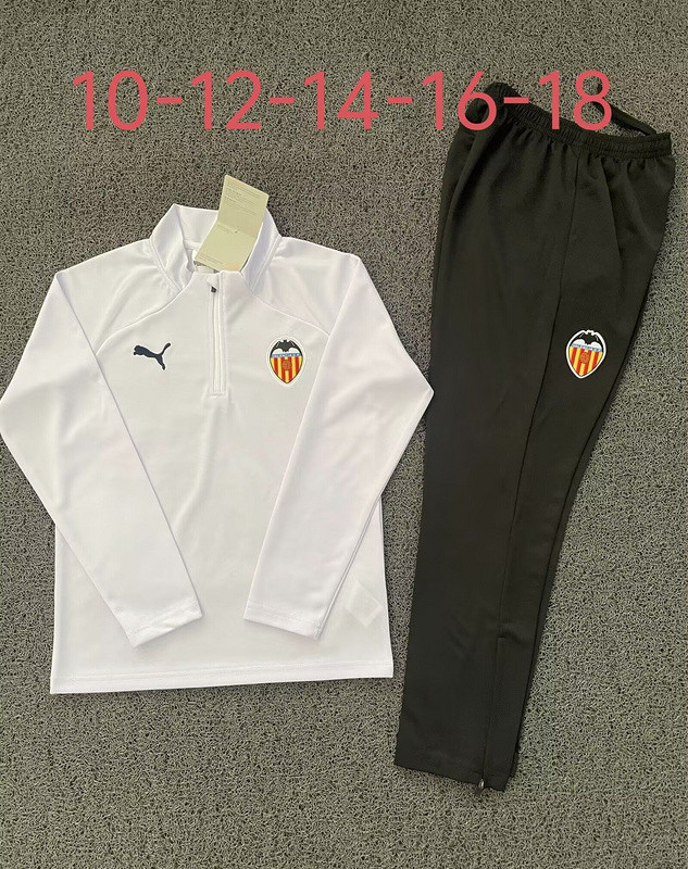 2024-25 Valencia white kid training suit
