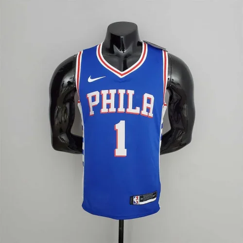 76ers Harden #1 V-Neck Blue