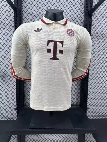 2024-25 Bayern Munich third away long sleeve player version jersey   (The player version is more slim fit, it is recommended to buy one size larger)