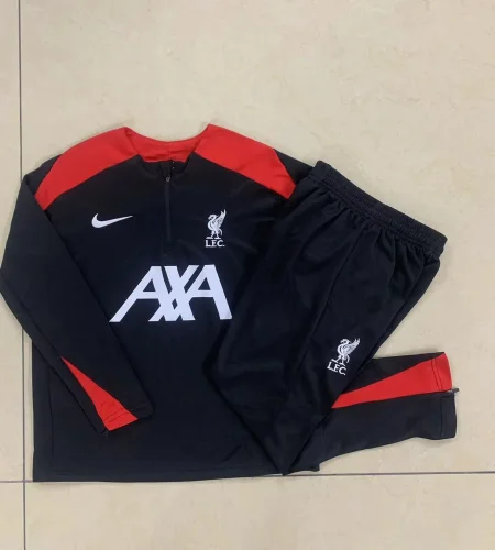 2024-25 Liverpool half-zip black suit (kids)
