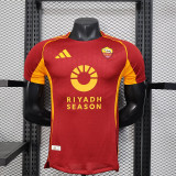 2025-26 Roma home player version jersey  (The player version is more slim fit, it is recommended to buy one size larger)