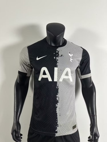 tottenham 2024-25 gray black player version (The player version is more slim fit, it is recommended to buy one size larger)