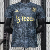 2024 Manchester United black special player version jersey(The player version is more slim fit, it is recommended to buy one size larger)
