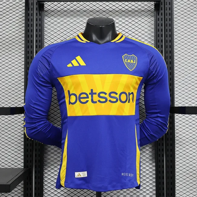 2024-25 Boca home long sleeve player version jersey (The player version is more slim fit, it is recommended to buy one size larger)