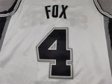 Spurs White No. 4 De'Aaron Fox