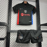 2024-25 Barcelona away black kid kit