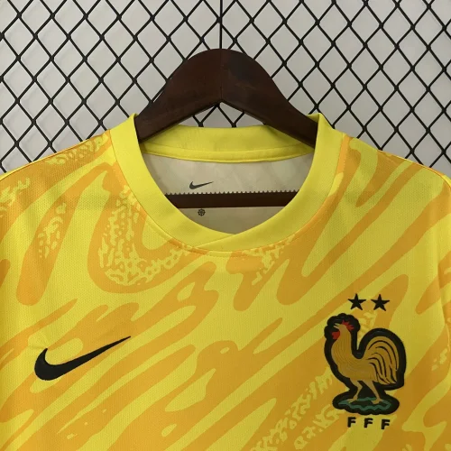 2024 France Yellow Goalkeeper Jersey