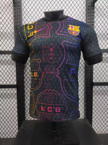 2025-26Barcelona  black special player version jersey   (The player version is more slim fit, it is recommended to buy one size larger)