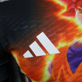 2024-25 Japan black and orange player version jersey (The player version is more slim fit, it is recommended to buy one size larger)