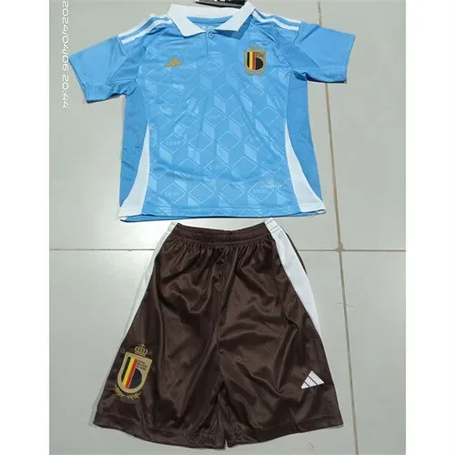 2024 Belgium away blue kids kit