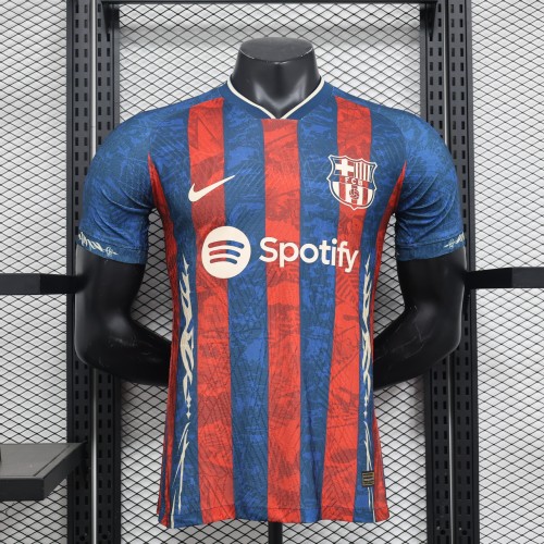 2024-25 Barcelona special player version jersey(The player version is more slim fit, it is recommended to buy one size larger)